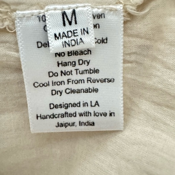 St. Roche Vintage Inspired Boho Embroidery Flowers Midi Dress Peasant Bohemian M - Picture 11 of 16